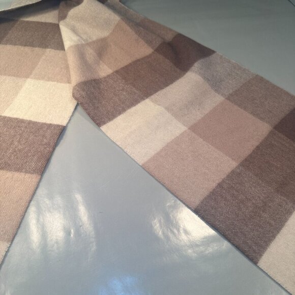 Wamsoft Wool Neck Scarf Fringe Shawl Wrap Plaid - Picture 6 of 12